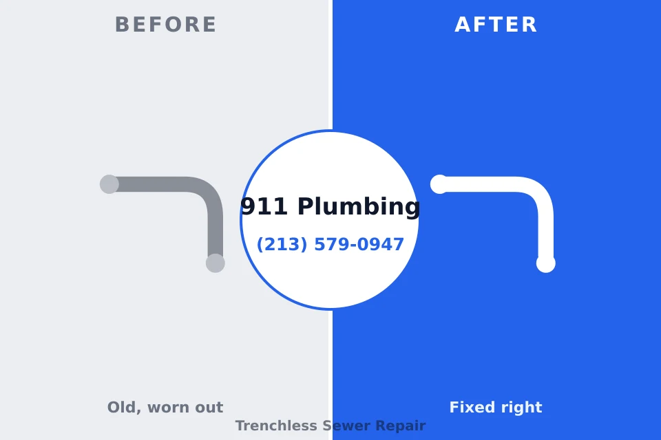 Before and after: plumbing repair Hiawatha, KS